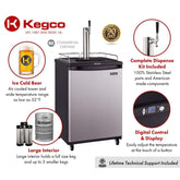 Kegco American Outdoor Grill - 24" Wide Tap Stainless Steel Digital Kegerator - K309SS-1NK